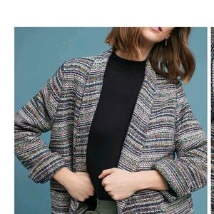 Harlyn Anthropologie Tweed Brooklyn Jacket Med